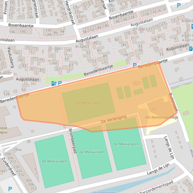 Kaart van postcodegebied 4616AX.