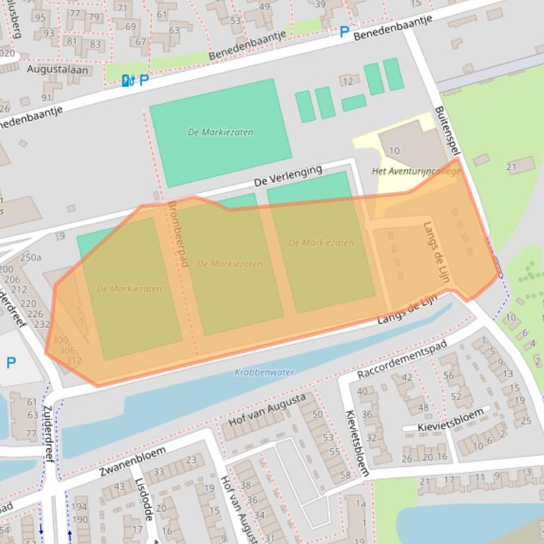 Kaart van postcodegebied 4616AZ.