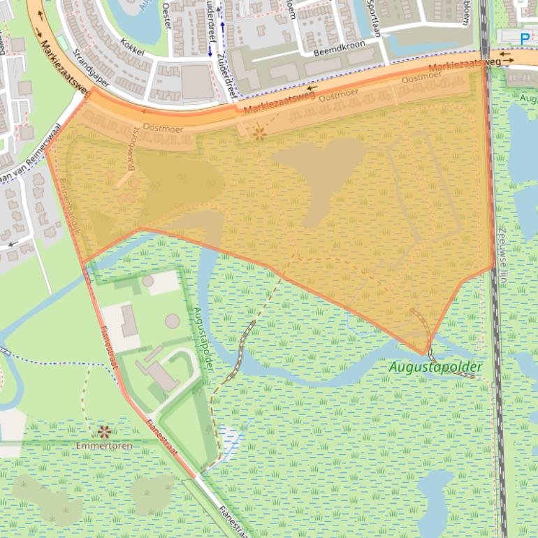 Kaart van postcodegebied 4616BA.