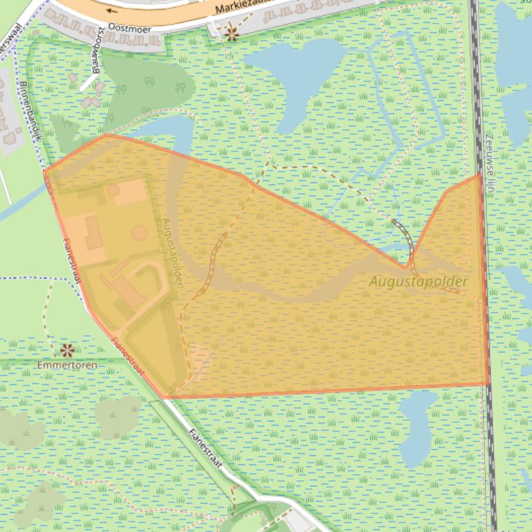 Kaart van postcodegebied 4616PB.