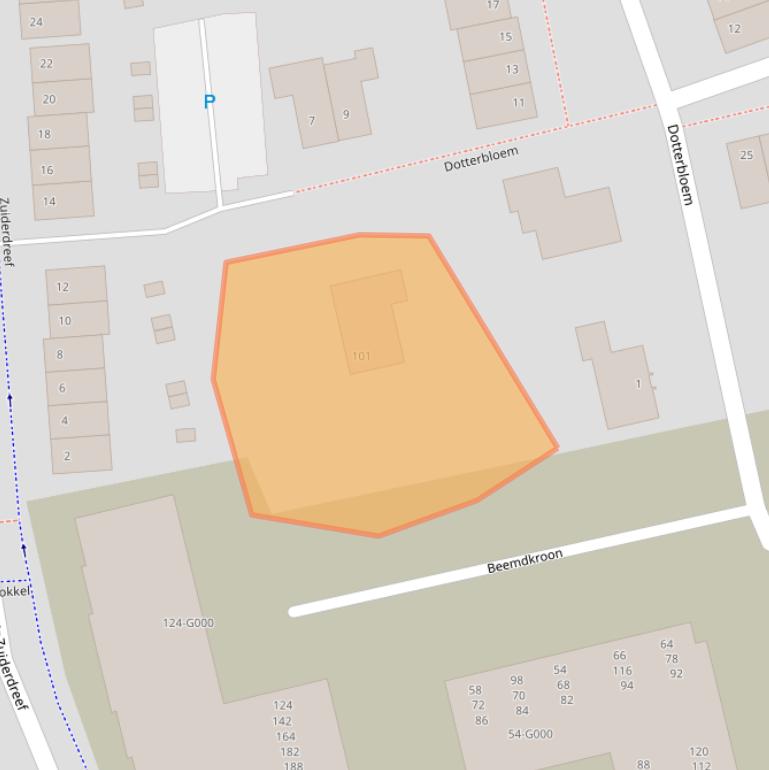 Kaart van postcodegebied 4616PC.