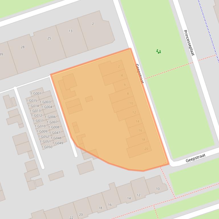 Kaart van postcodegebied 4617AK.