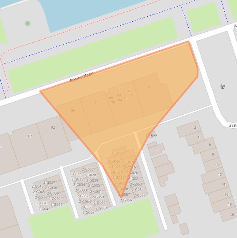 Kaart van postcodegebied 4617AR.