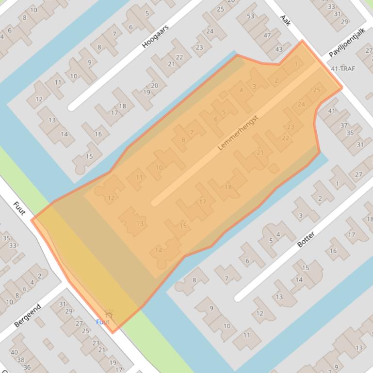 Kaart van postcodegebied 4617GL.