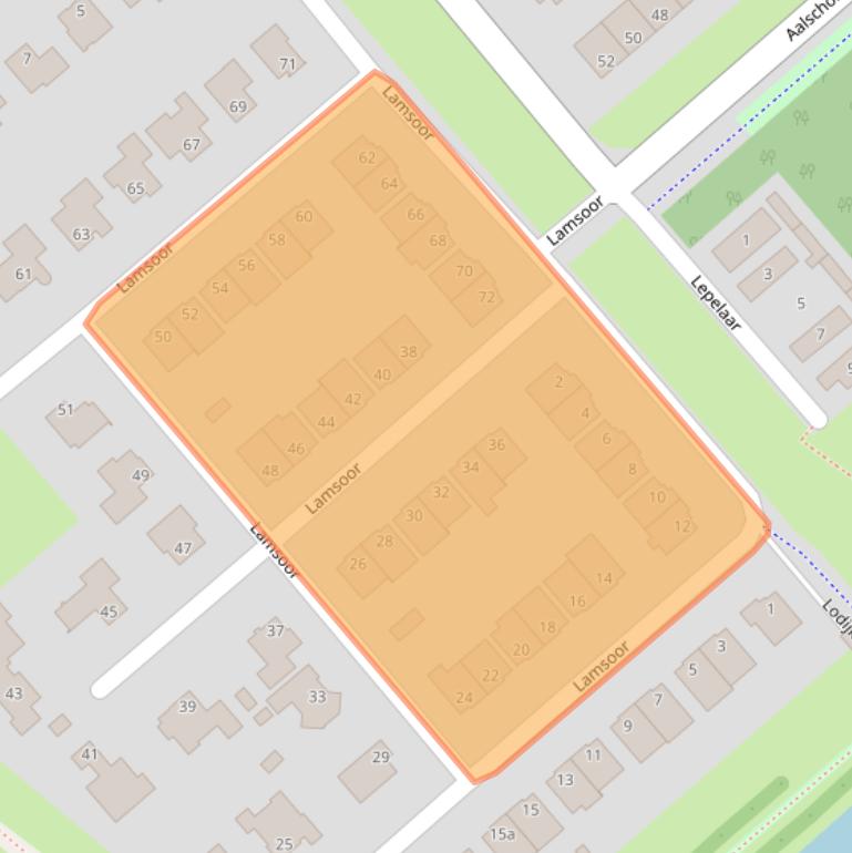 Kaart van postcodegebied 4617JB.