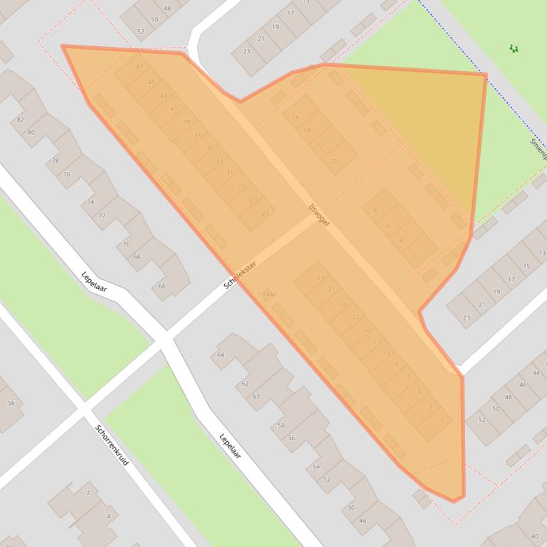 Kaart van postcodegebied 4617JM.