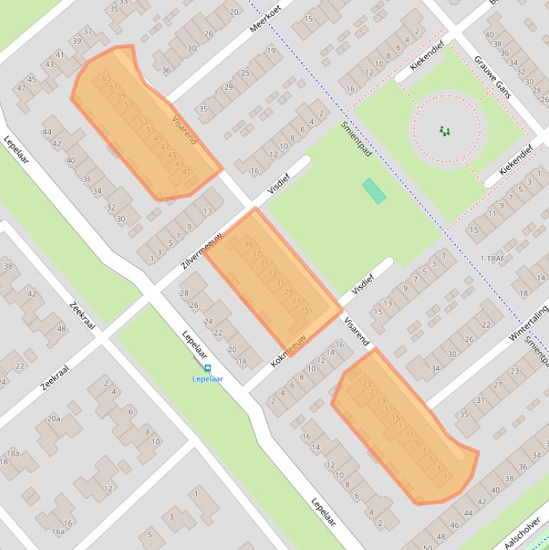 Kaart van postcodegebied 4617KB.