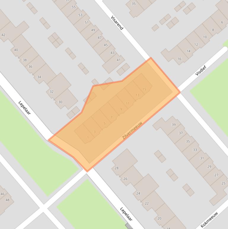 Kaart van postcodegebied 4617KC.