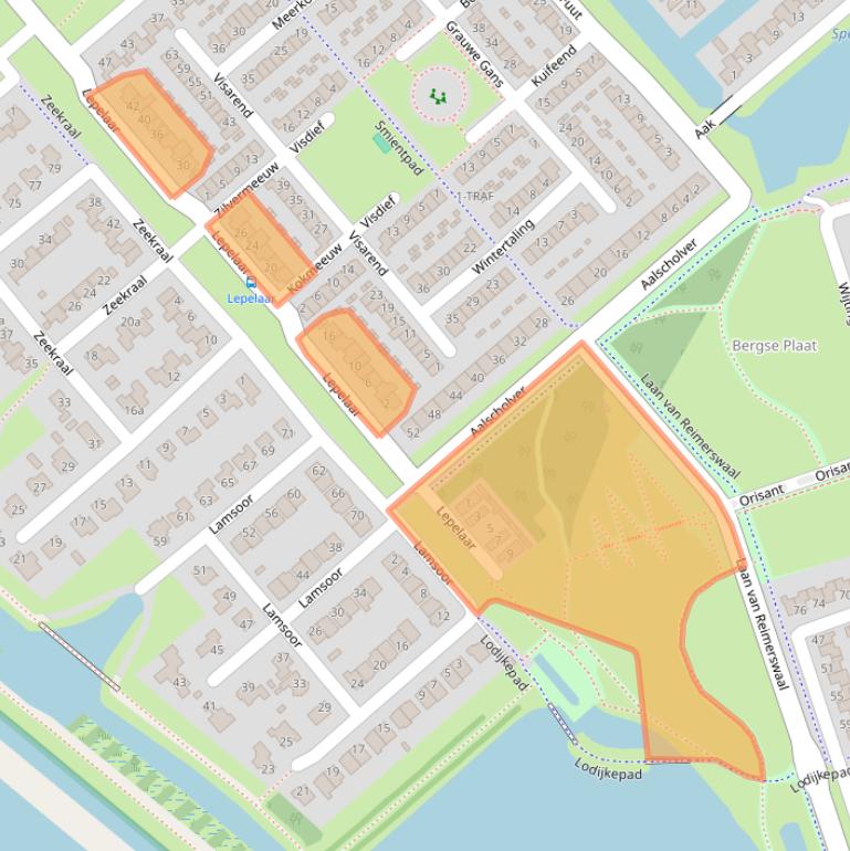 Kaart van postcodegebied 4617KK.