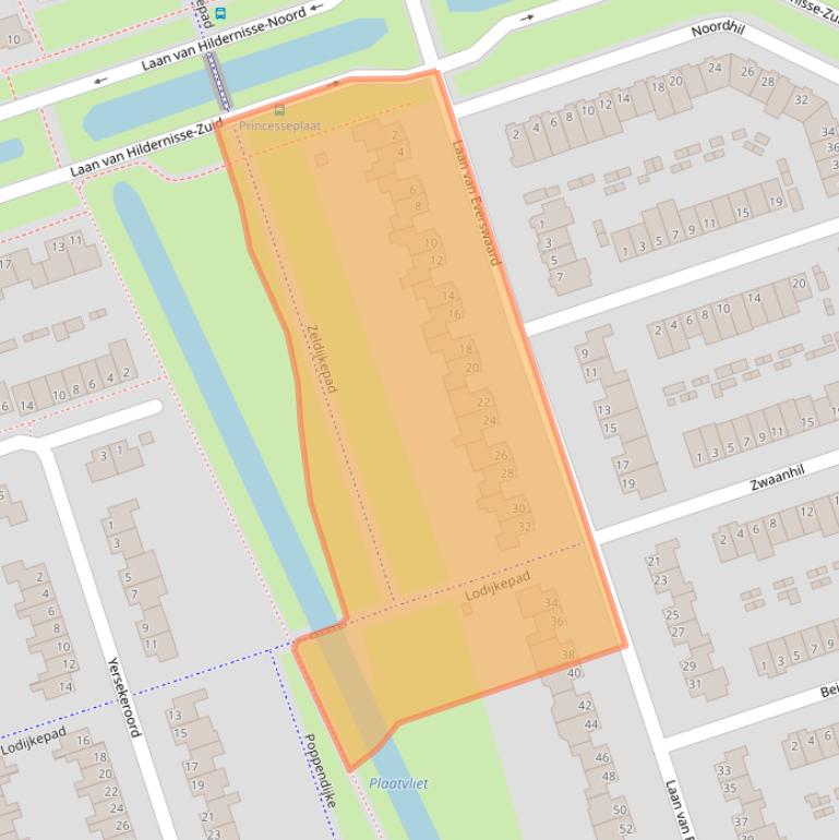 Kaart van postcodegebied 4617LJ.