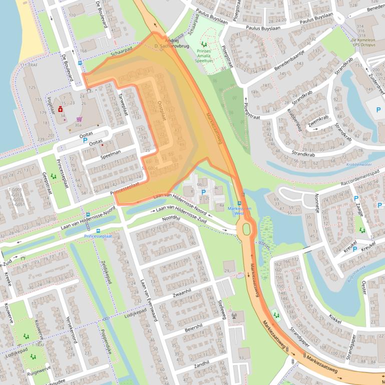 Kaart van postcodegebied 4617LN.