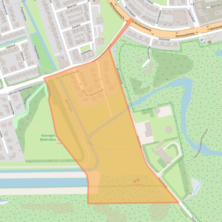 Kaart van postcodegebied 4617LS.