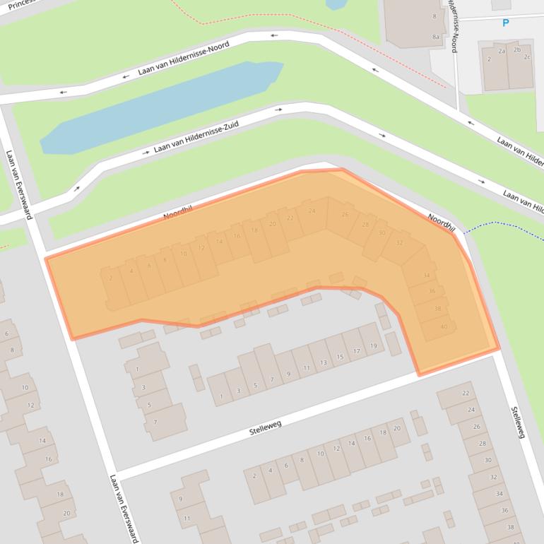 Kaart van postcodegebied 4617LW.