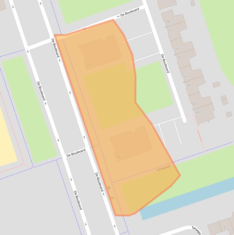 Kaart van postcodegebied 4617LZ.