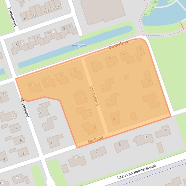 Kaart van postcodegebied 4617MG.