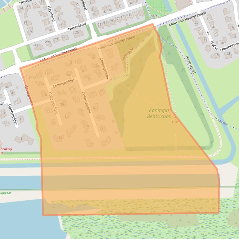 Kaart van postcodegebied 4617MK.