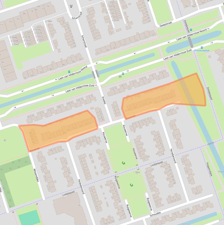 Kaart van postcodegebied 4617NB.