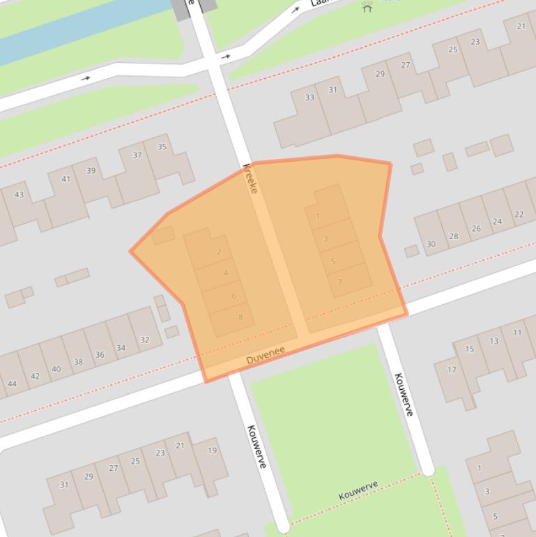 Kaart van postcodegebied 4617NE.