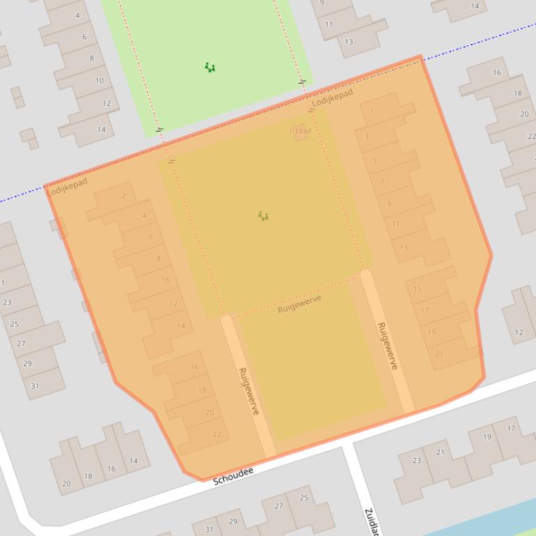 Kaart van postcodegebied 4617NG.