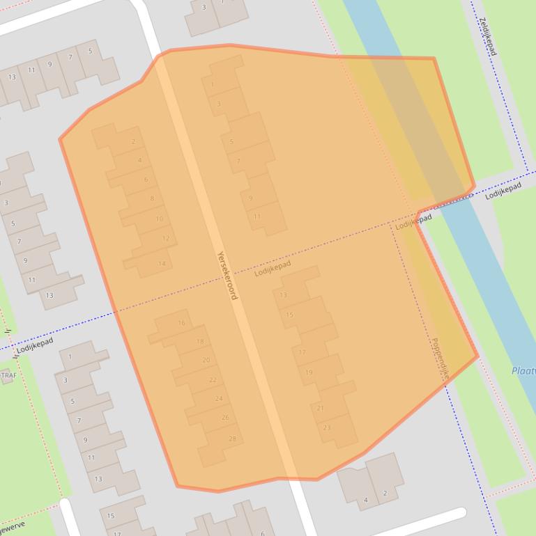 Kaart van postcodegebied 4617NK.