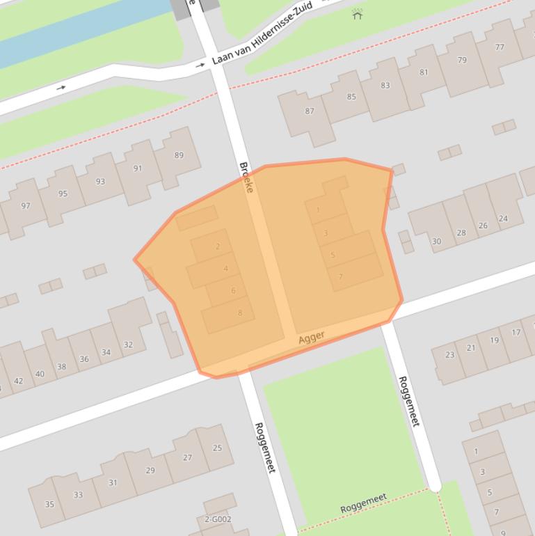 Kaart van postcodegebied 4617NN.