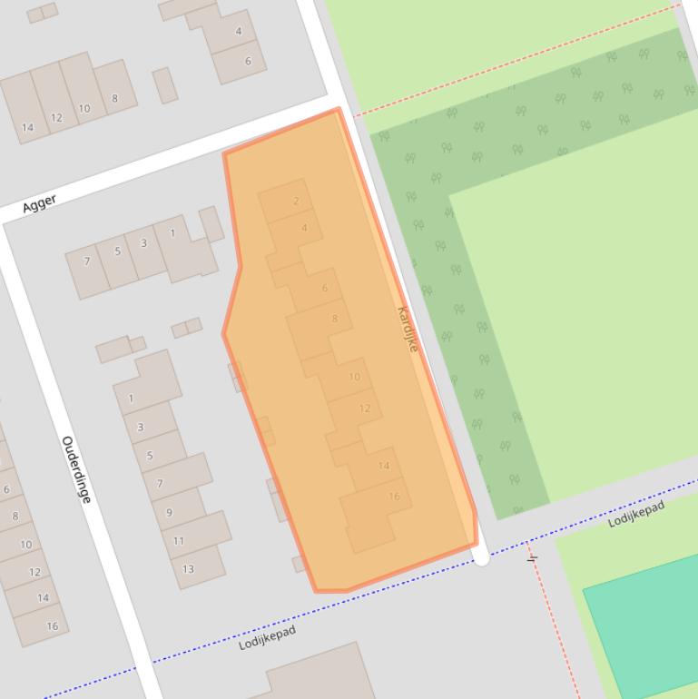 Kaart van postcodegebied 4617NT.