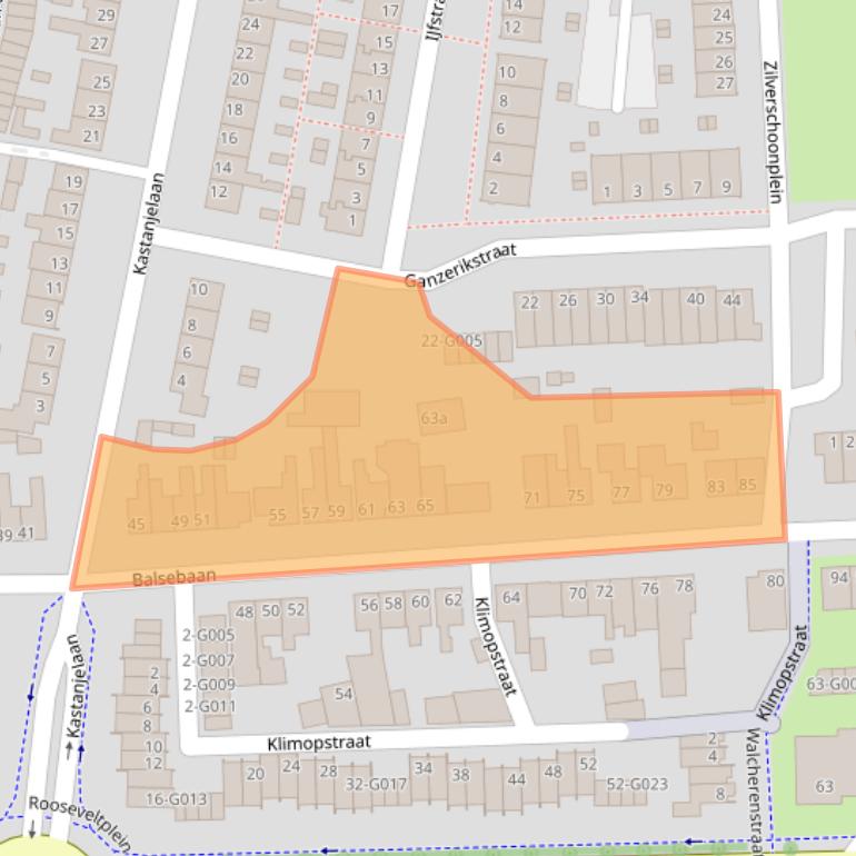 Kaart van postcodegebied 4621AL.