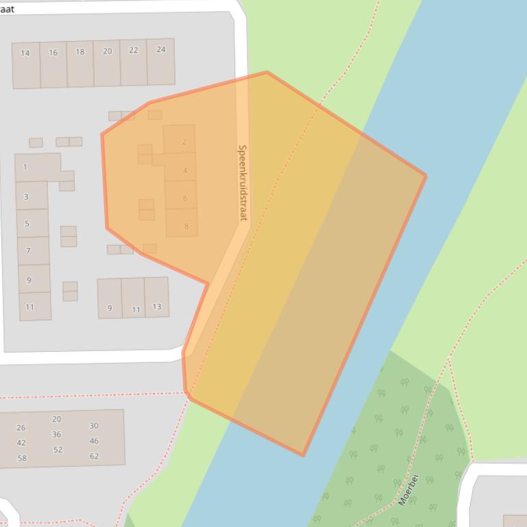 Kaart van postcodegebied 4621AN.