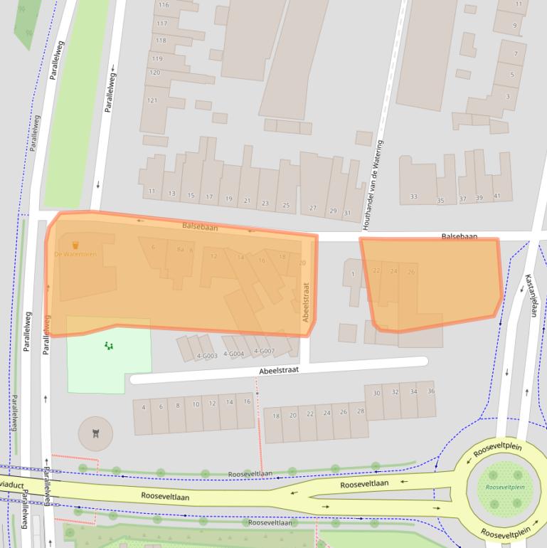 Kaart van postcodegebied 4621AP.