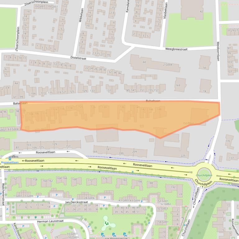 Kaart van postcodegebied 4621AS.