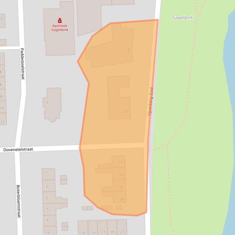 Kaart van postcodegebied 4621AT.