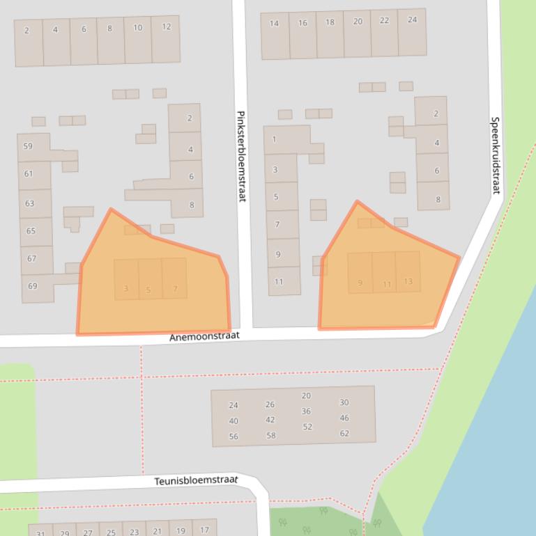 Kaart van postcodegebied 4621AX.