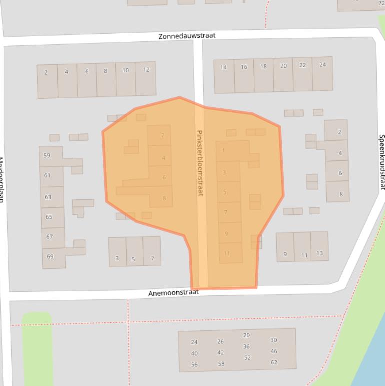 Kaart van postcodegebied 4621BA.