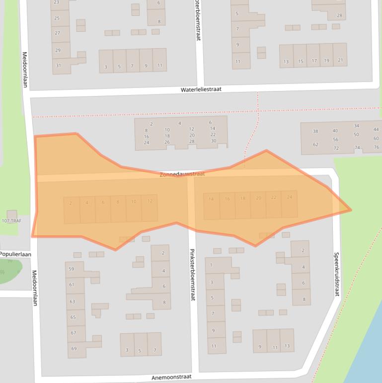 Kaart van postcodegebied 4621BB.