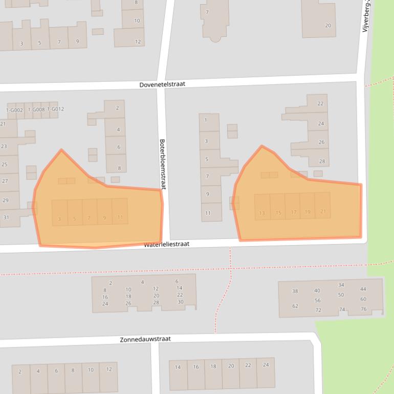 Kaart van postcodegebied 4621BC.
