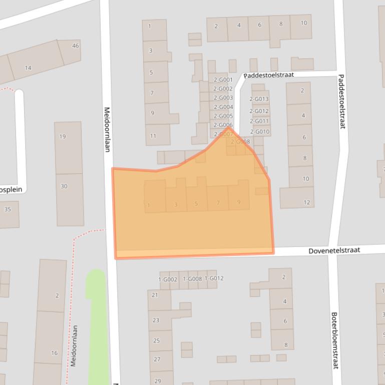 Kaart van postcodegebied 4621BH.