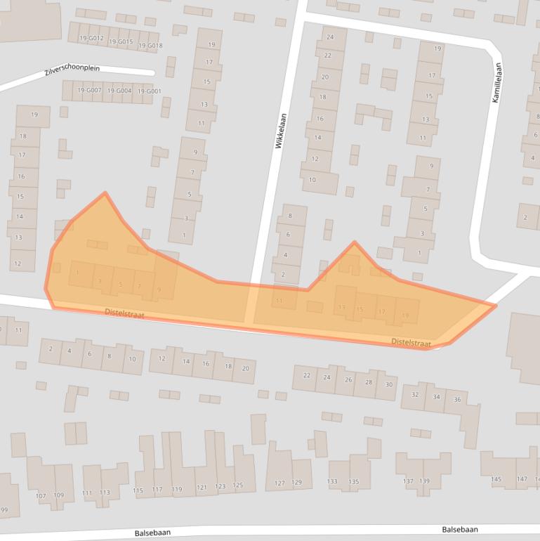 Kaart van postcodegebied 4621BS.