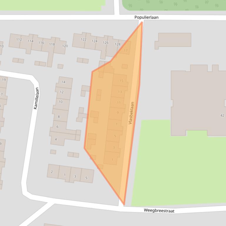 Kaart van postcodegebied 4621BZ.