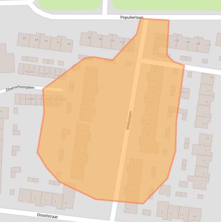 Kaart van postcodegebied 4621CB.