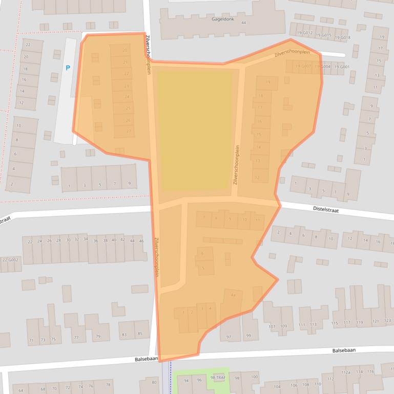Kaart van postcodegebied 4621CC.