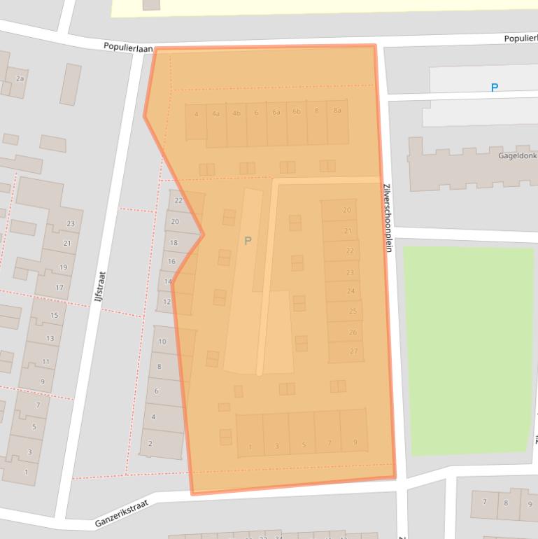 Kaart van postcodegebied 4621CD.