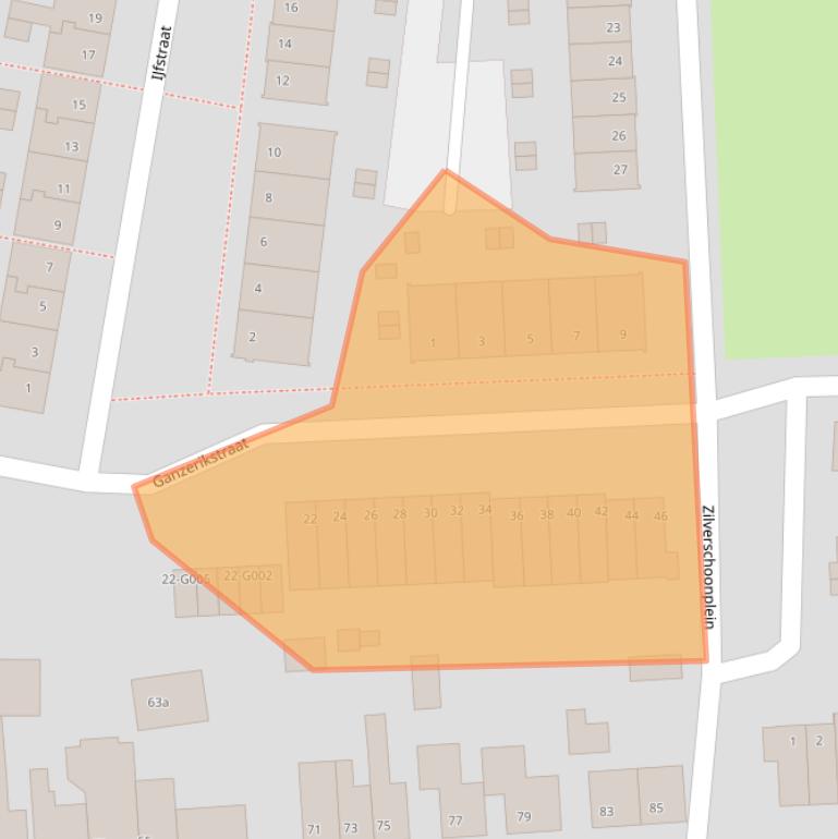 Kaart van postcodegebied 4621CE.