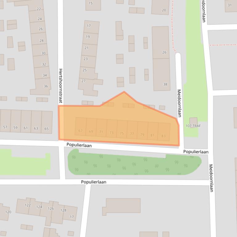 Kaart van postcodegebied 4621CK.