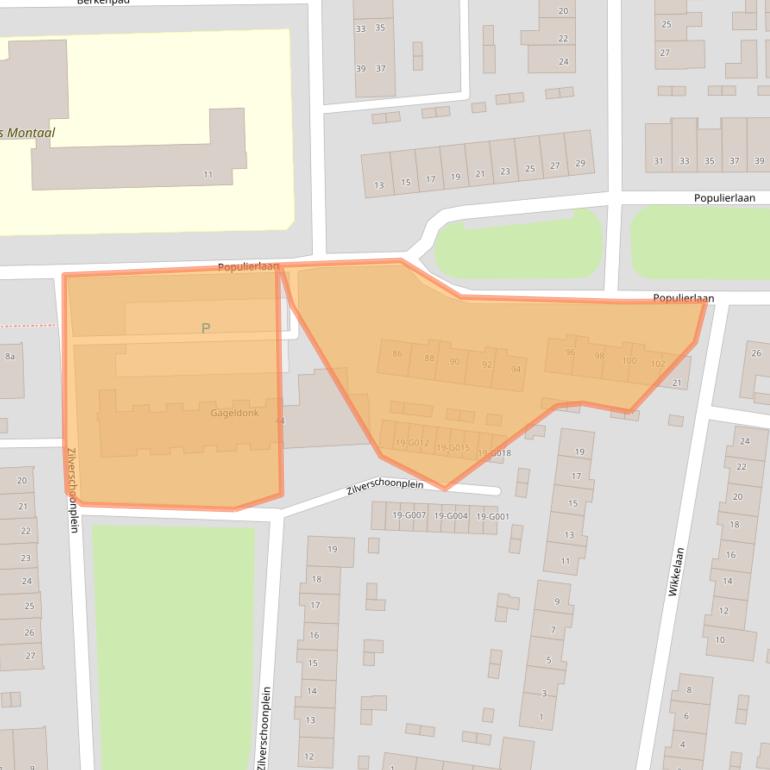 Kaart van postcodegebied 4621CM.