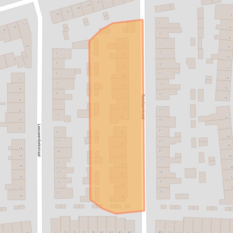 Kaart van postcodegebied 4621CW.