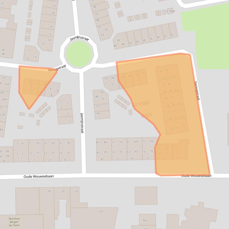 Kaart van postcodegebied 4621DC.