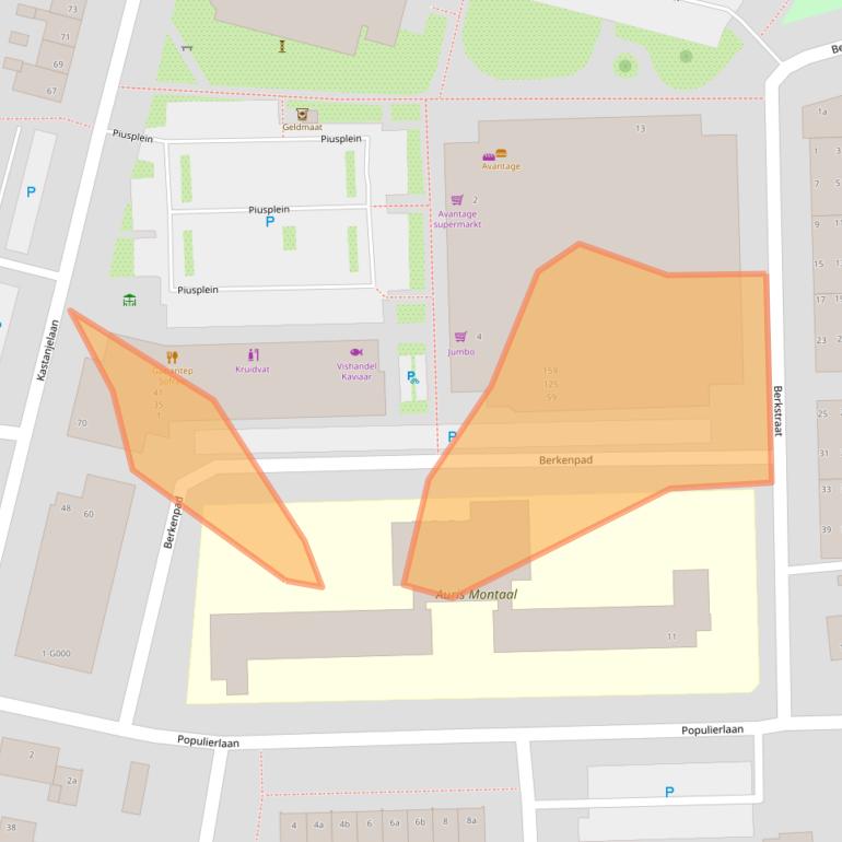 Kaart van postcodegebied 4621EB.