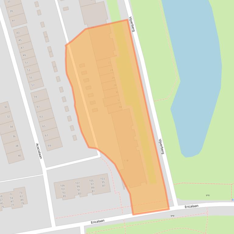 Kaart van postcodegebied 4621ET.