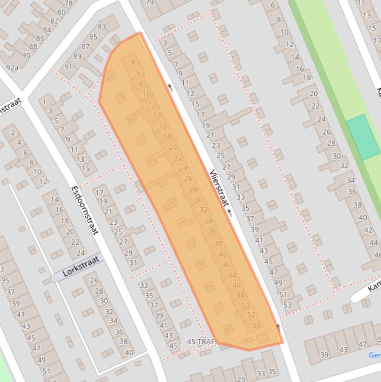 Kaart van postcodegebied 4621GK.