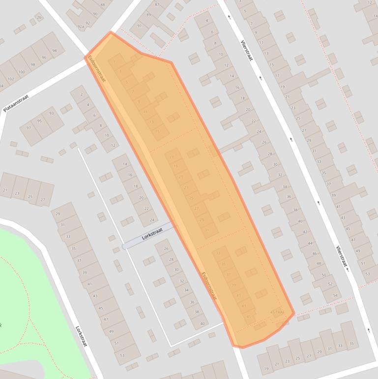 Kaart van postcodegebied 4621GL.